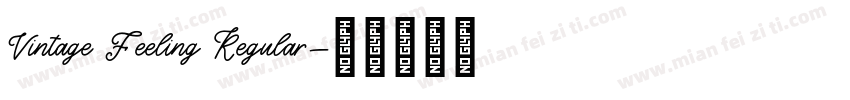 Vintage Feeling Regular字体转换